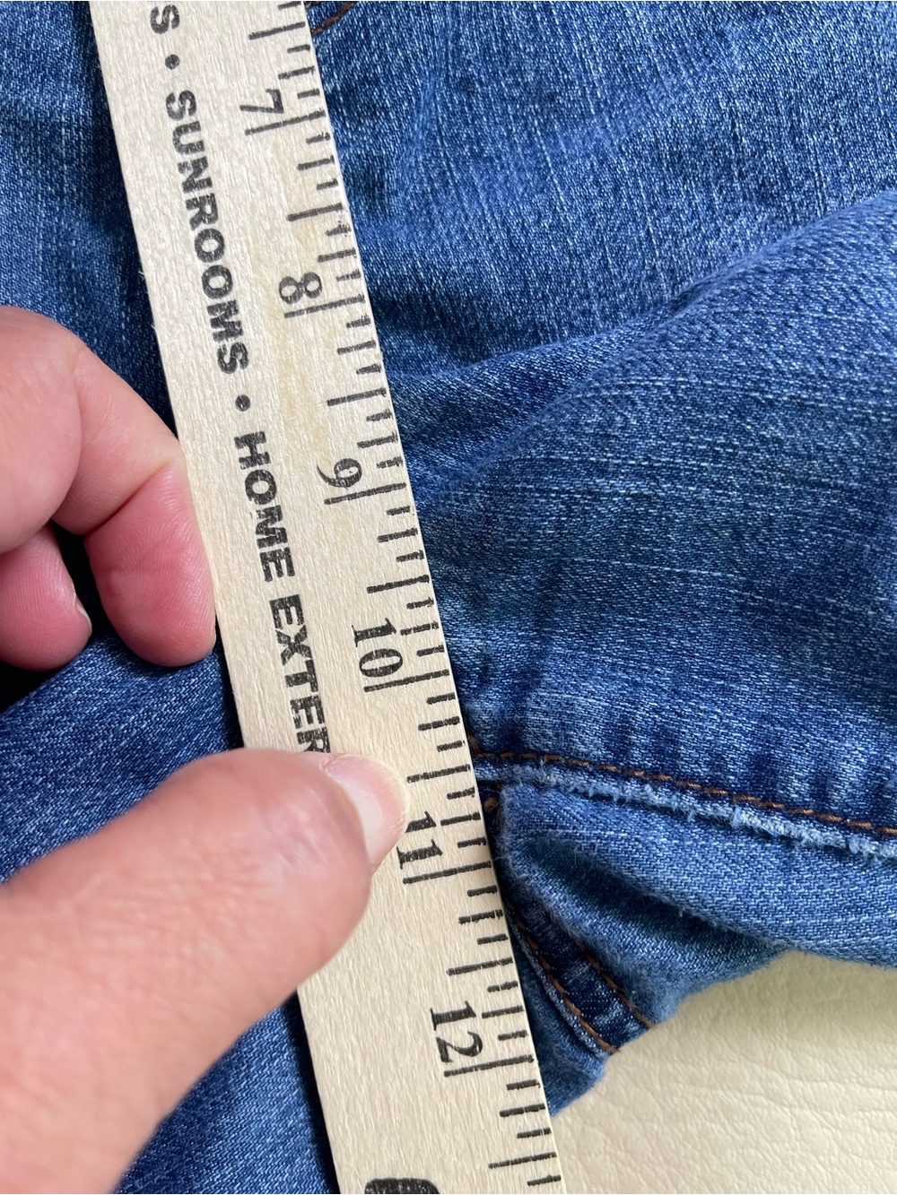 Loft crop wide leg released raw hem jeans Sz 12 - Picture 5 of 9